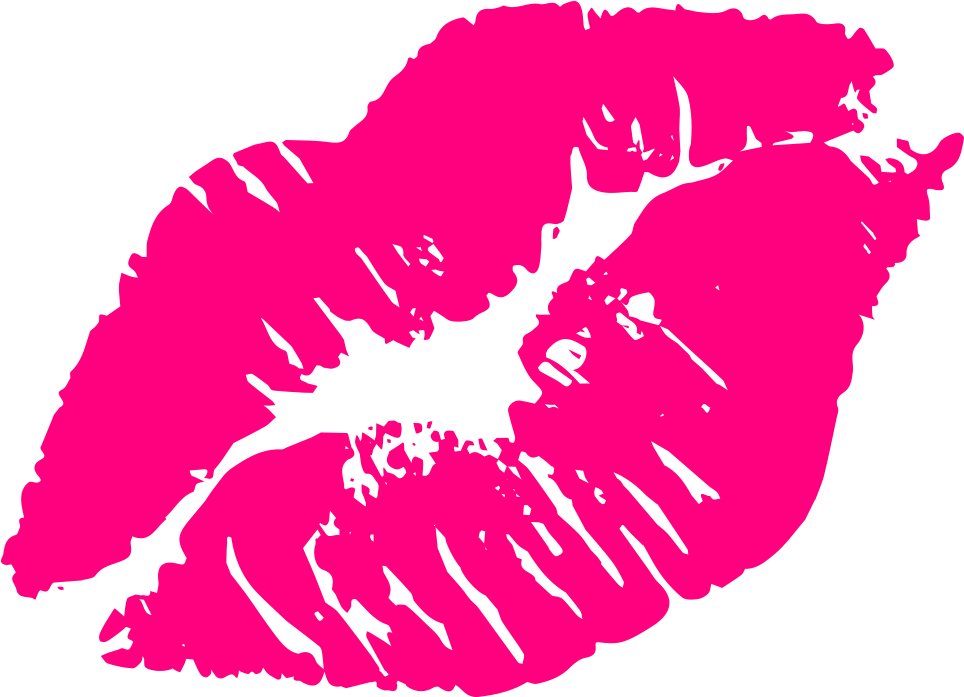 Pink Lips Silhouette PNG Image