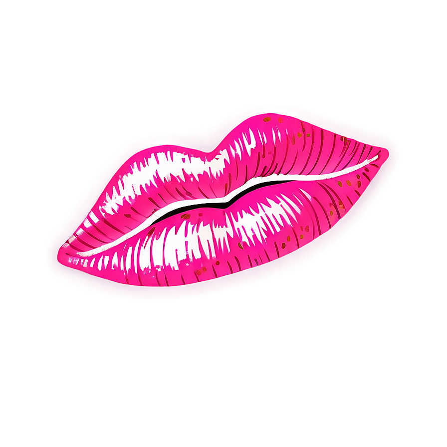 Pink Lips With Glitter Overlay Png 98 PNG Image