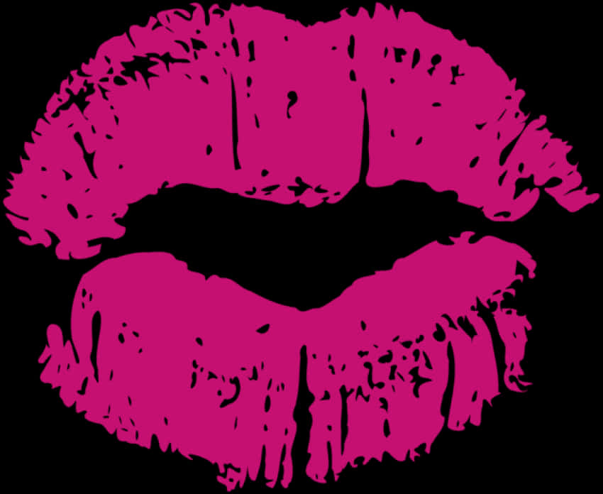 Pink Lipstick Kiss Mark PNG Image