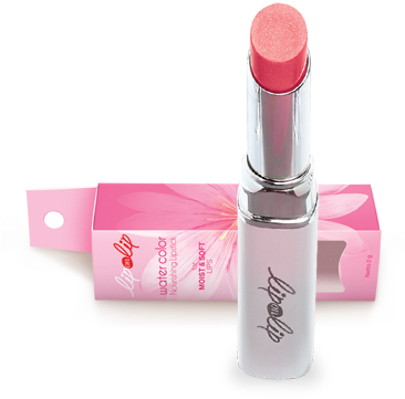 Pink Lipstick Product Display PNG Image