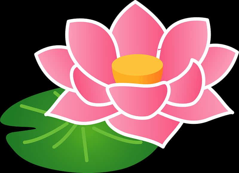 Pink Lotus Flower Vector Illustration PNG Image