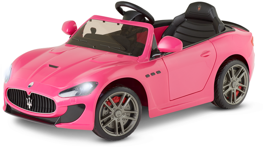 Pink Maserati Convertible Toy Car PNG Image