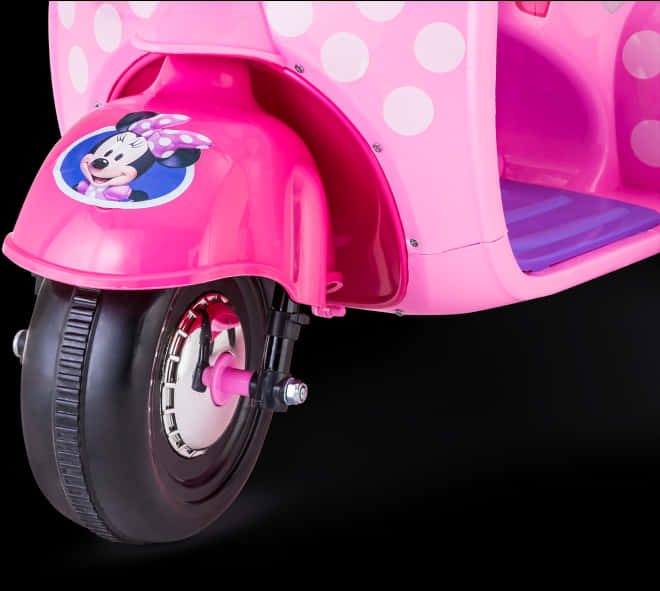 Pink Minnie Mouse Scooter PNG Image