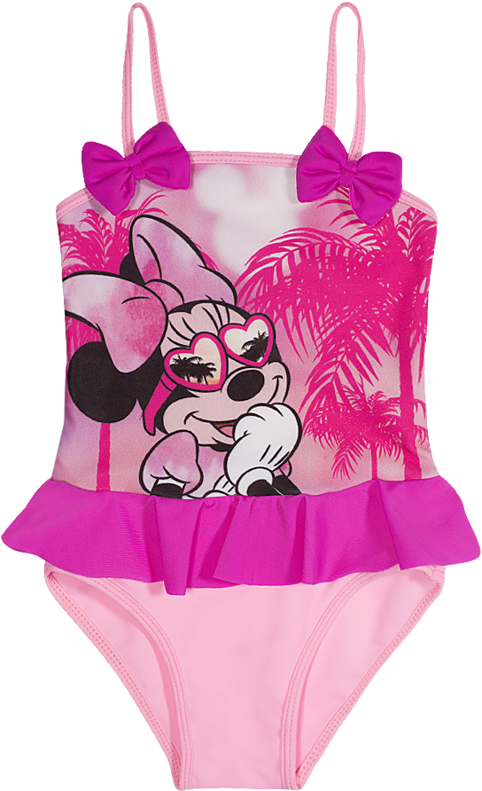 Pink Minnie Mouse Swimsuit PNG Image