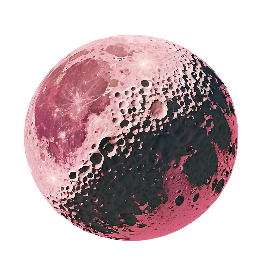 Pink Moon Illustration Png 06252024 PNG Image