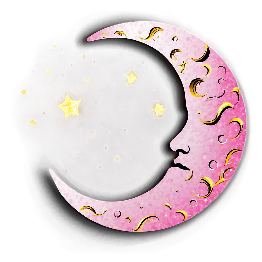 Pink Moon Illustration Png Tlr80 PNG Image