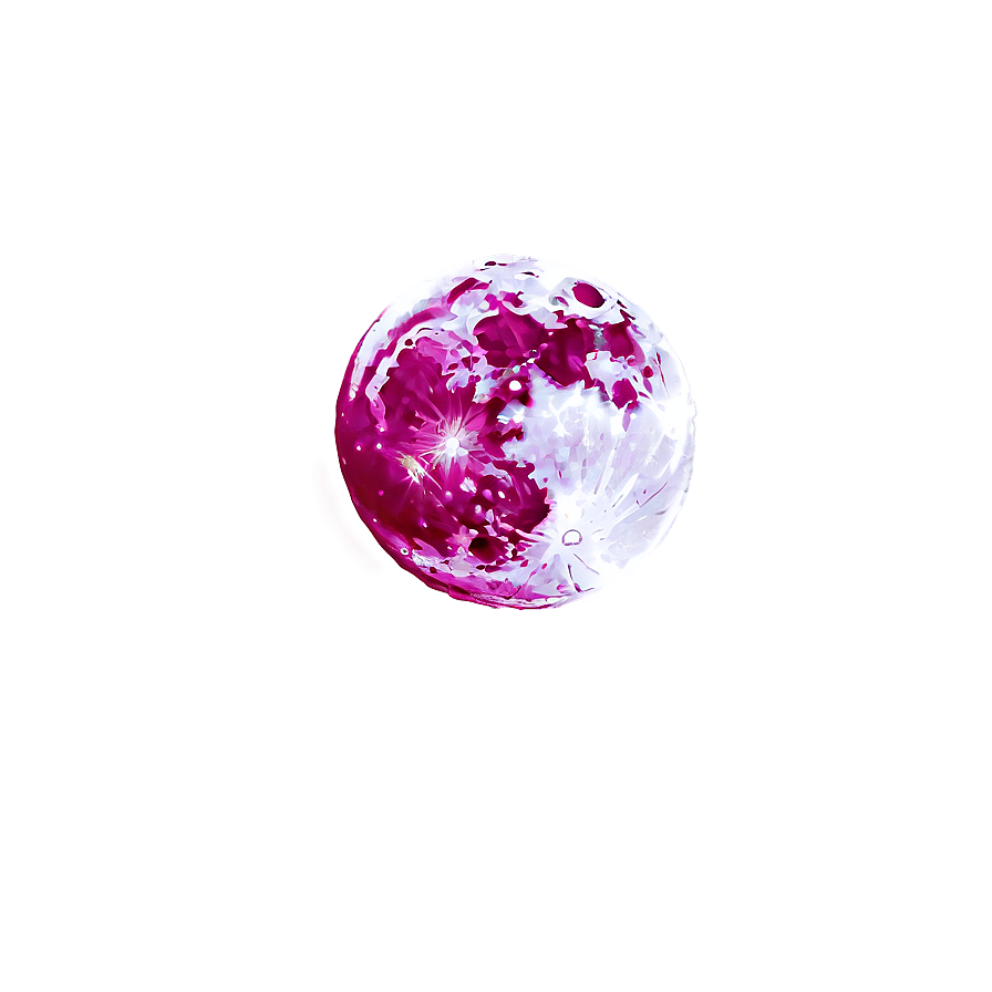 Pink Moon In Minimalist Art Png Ems20 PNG Image