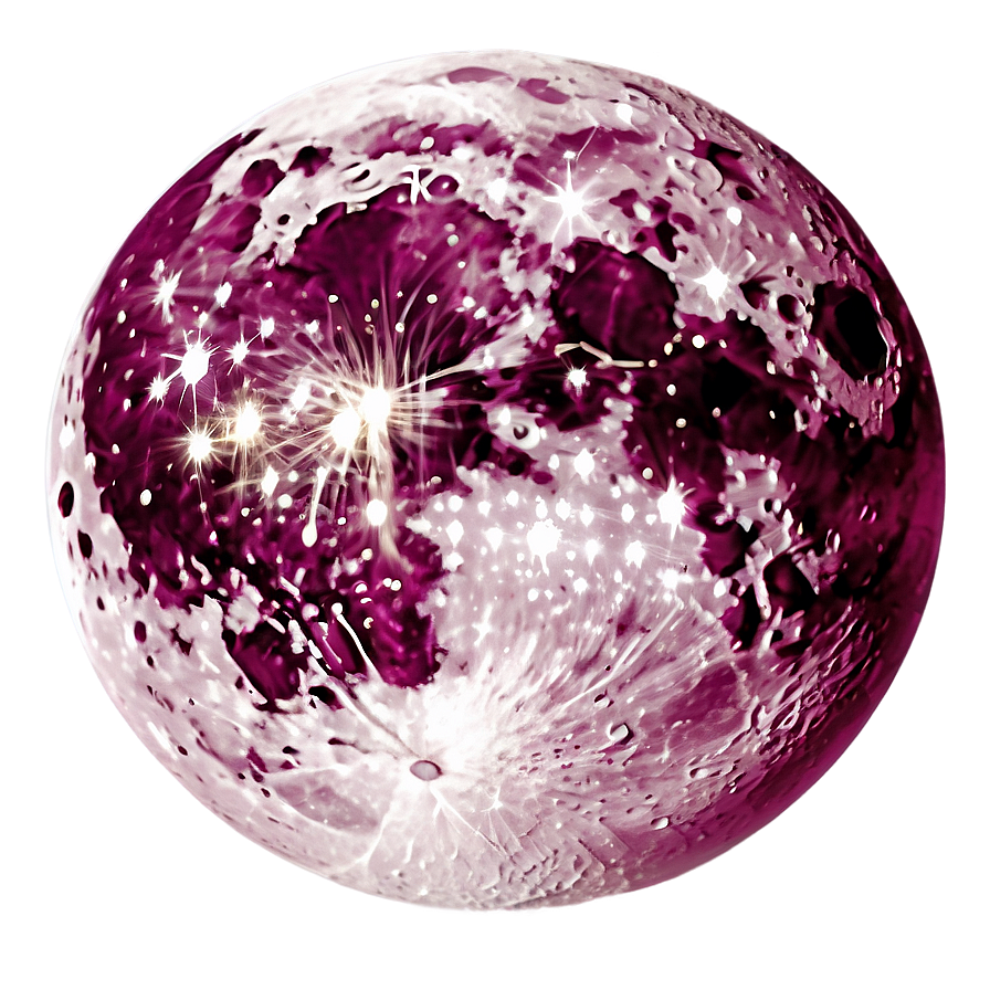 Pink Moon In Minimalist Art Png Wpt PNG Image