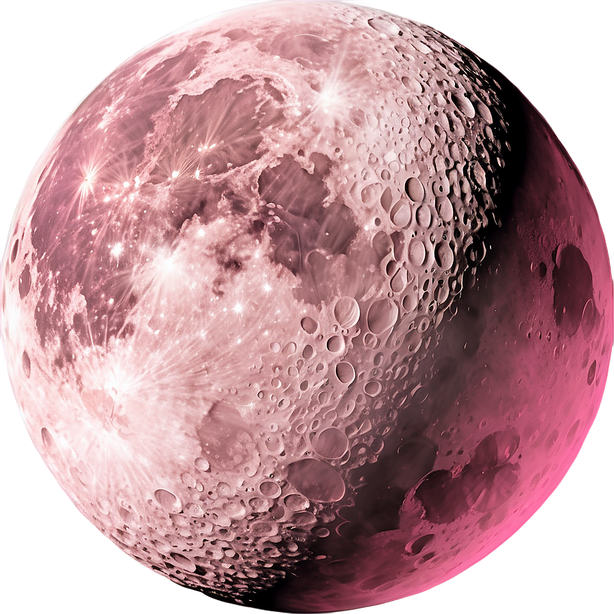 Pink Moon In Sci-fi Setting Png Ynn PNG Image