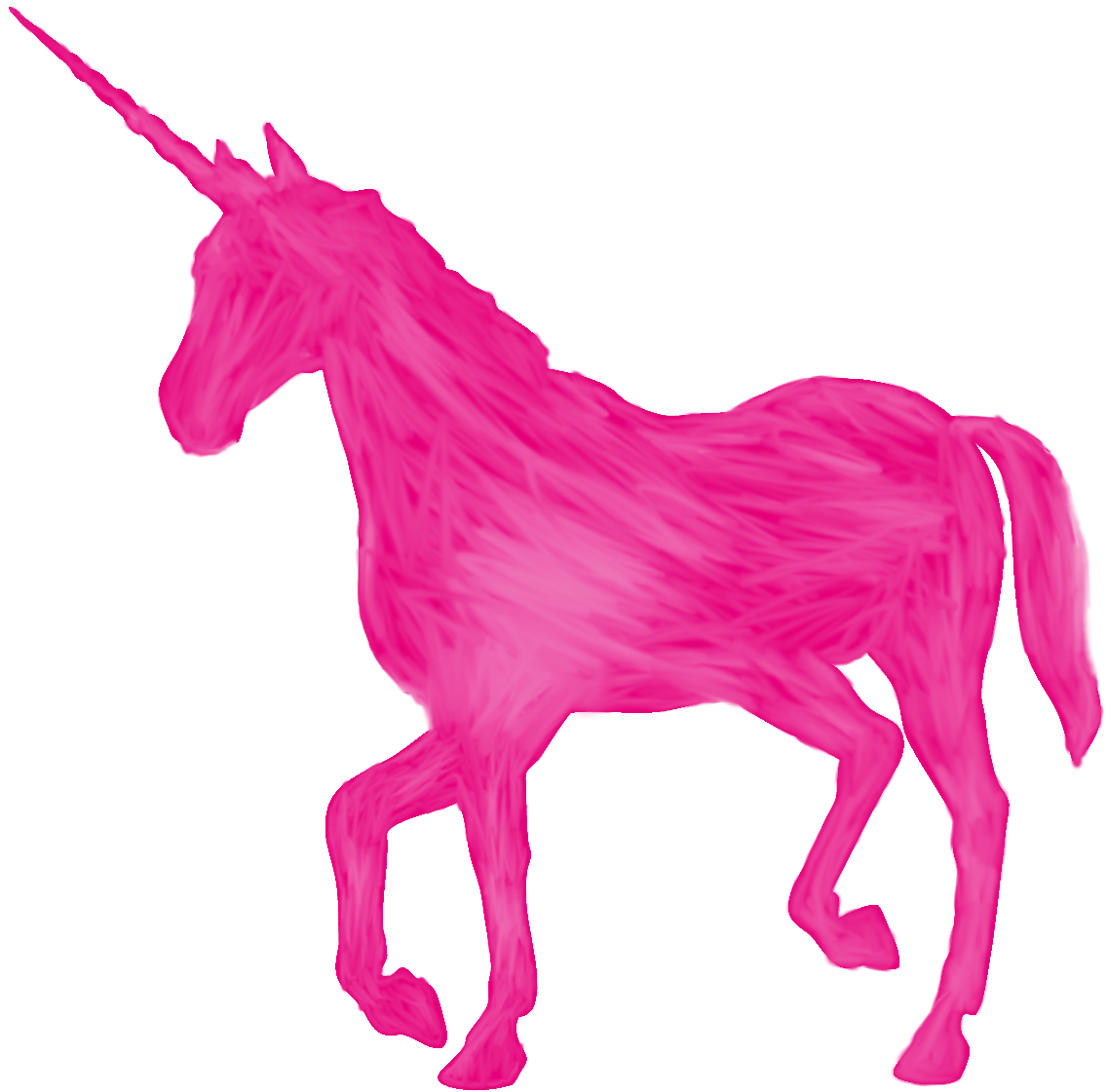 Pink Mythical Unicorn PNG Image