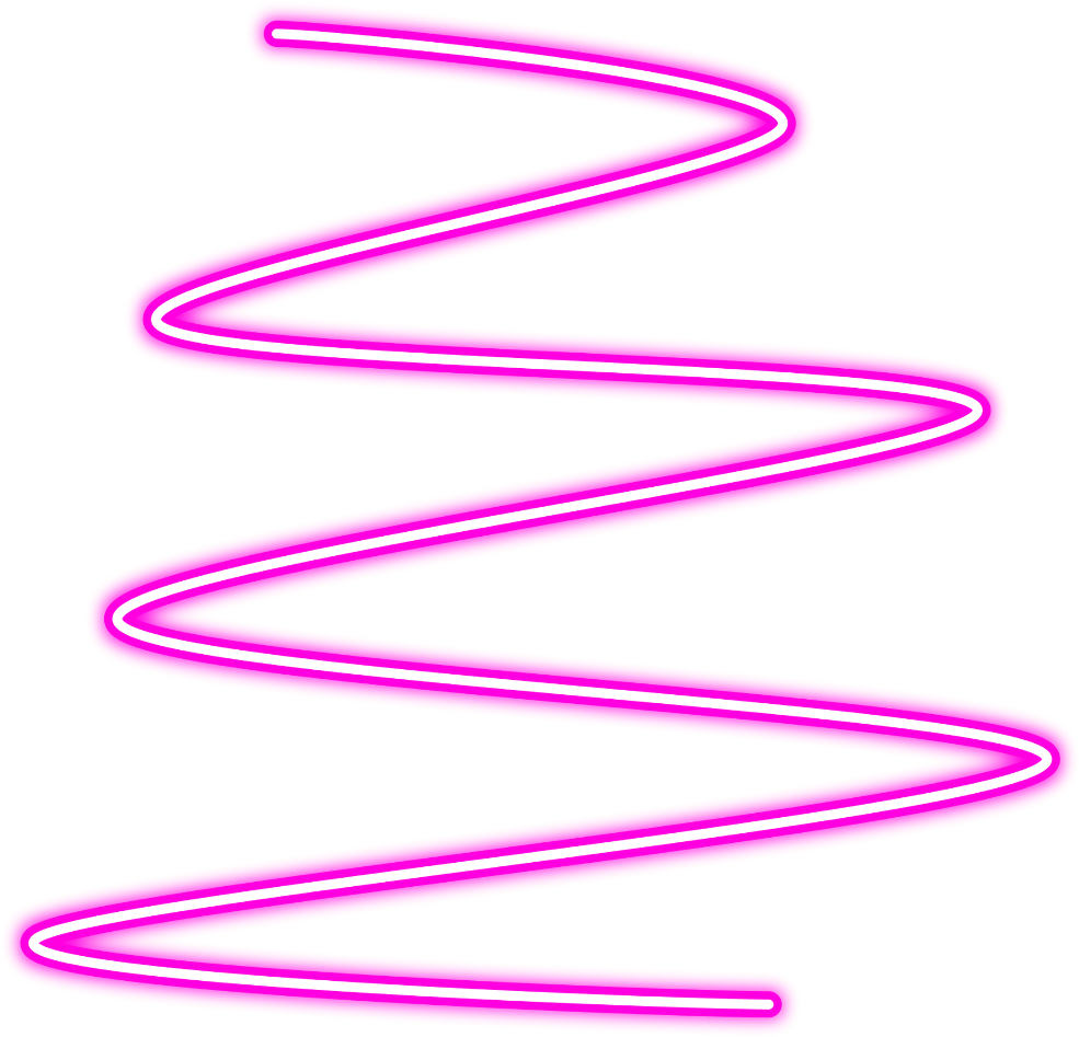 Pink Neon Spiral Line PNG Image