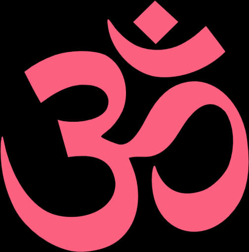 Pink Om Symbol Graphic PNG Image