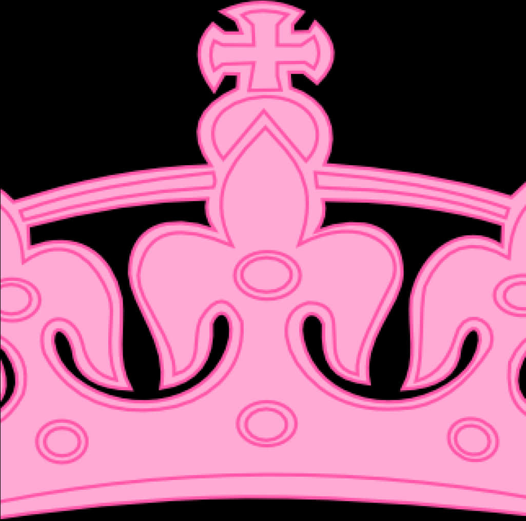 Pink Outlined Crown Graphic | PNGimages.com