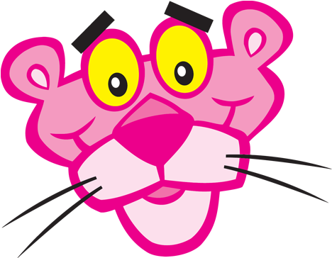 Pink Panther Cartoon Head PNG Image