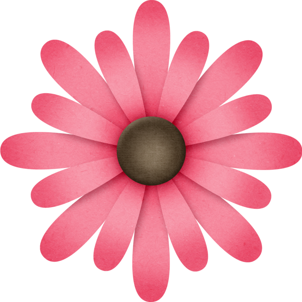 Pink Paper Daisy Graphic PNG Image