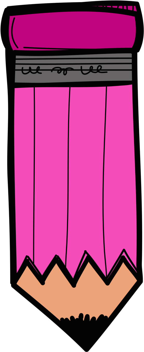 Pink Pencil Clipart PNG Image