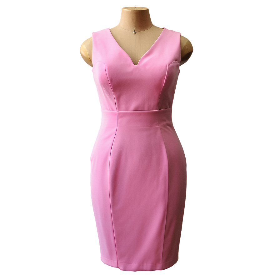 Pink Pencil Dress Png Jwc PNG Image