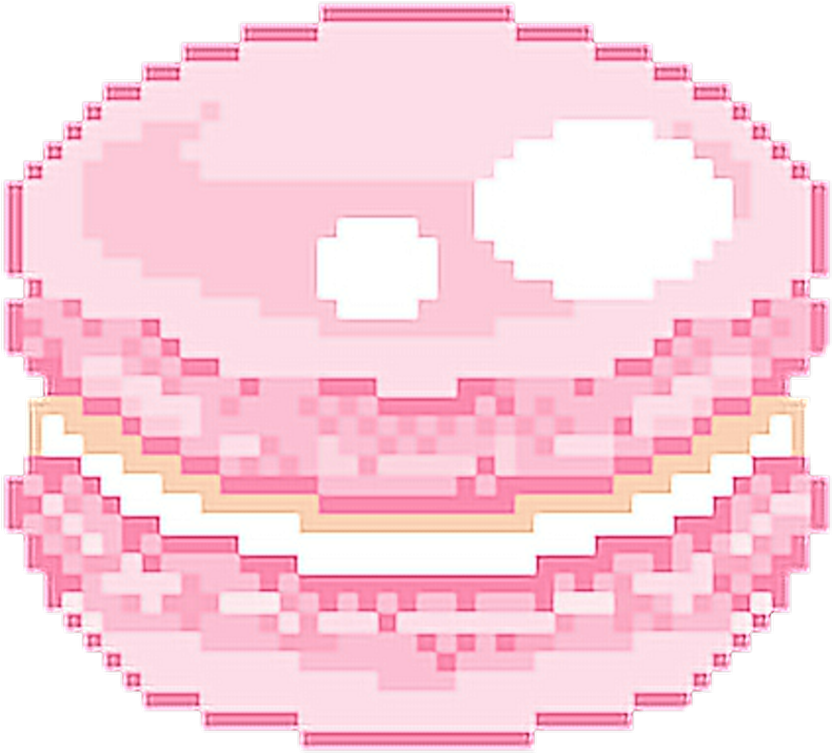 Pink_ Pixel_ Art_ Smile.png PNG Image