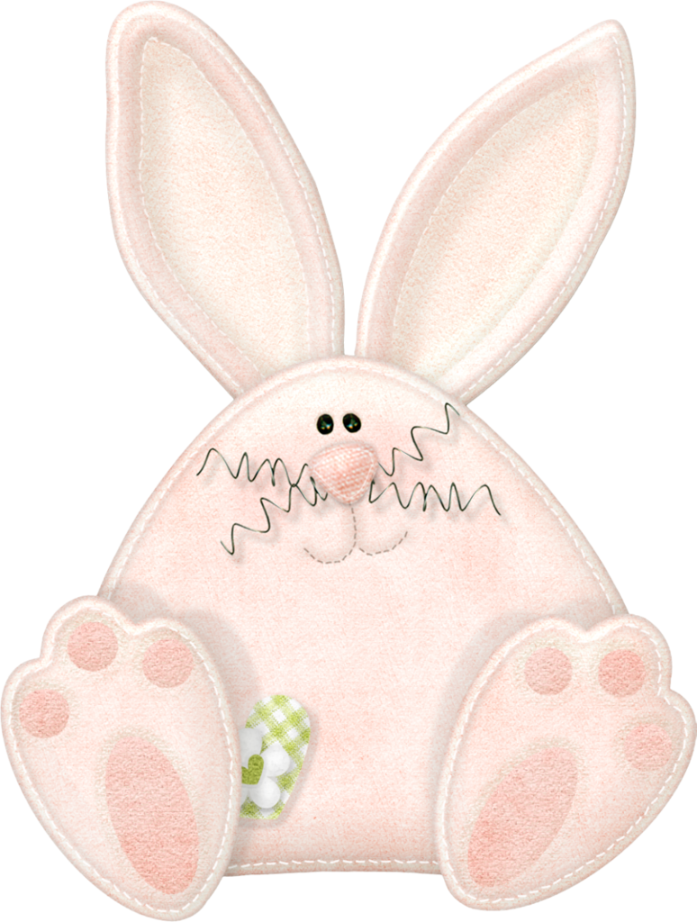 Pink Plush Bunny Illustration PNG Image