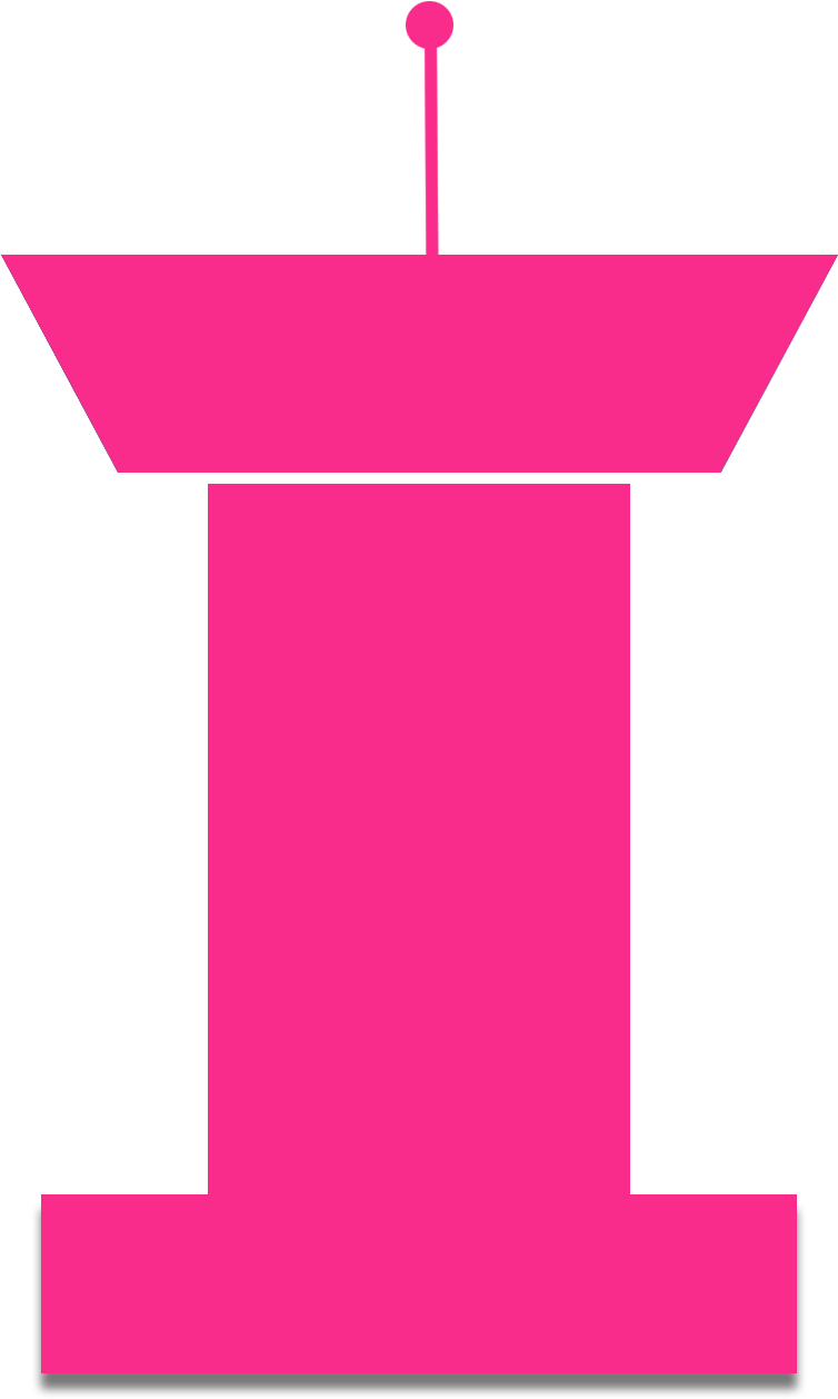 Pink Podium Icon PNG Image