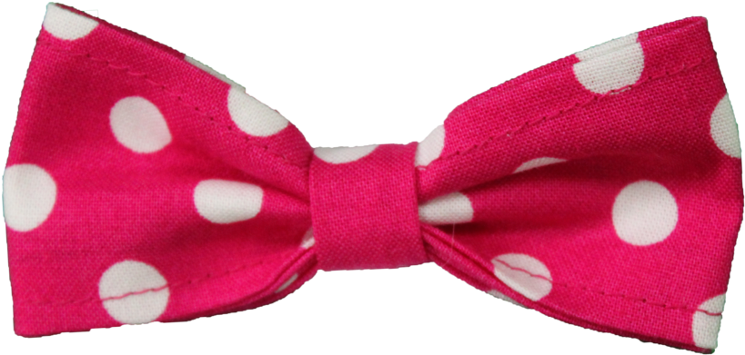 Pink Polka Dot Bow Tie PNG Image