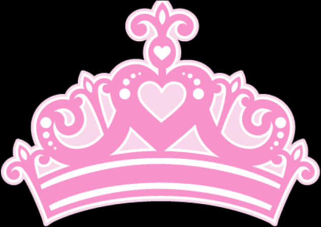 Pink Princess Crown Graphic PNG Image