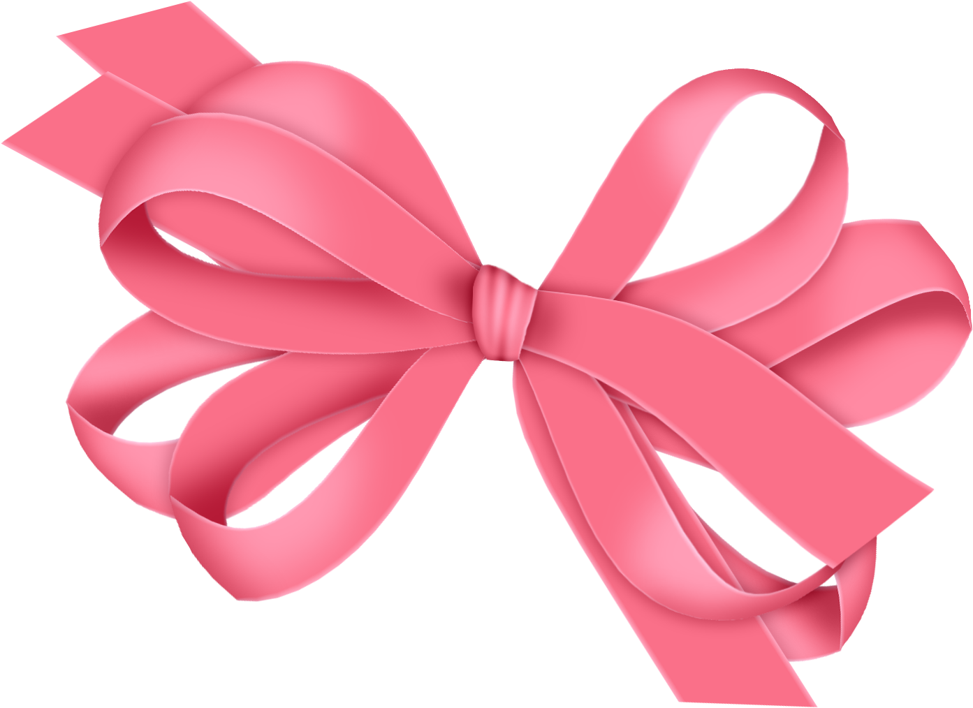 Pink Ribbon Bow Graphic PNG Image