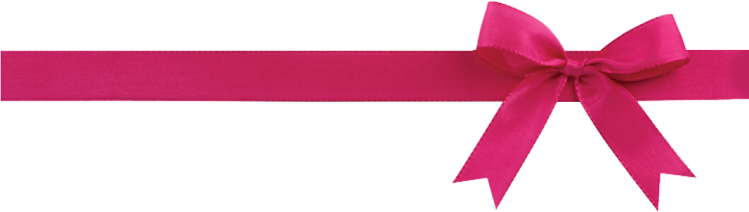 Pink Ribbon Bow Transparent Background PNG Image