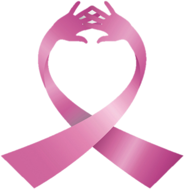 Pink Ribbon Volleyball Logo PNG Image