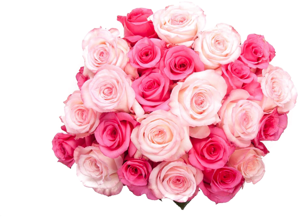 Pink_ Rose_ Bouquet_ Top_ View.png PNG Image