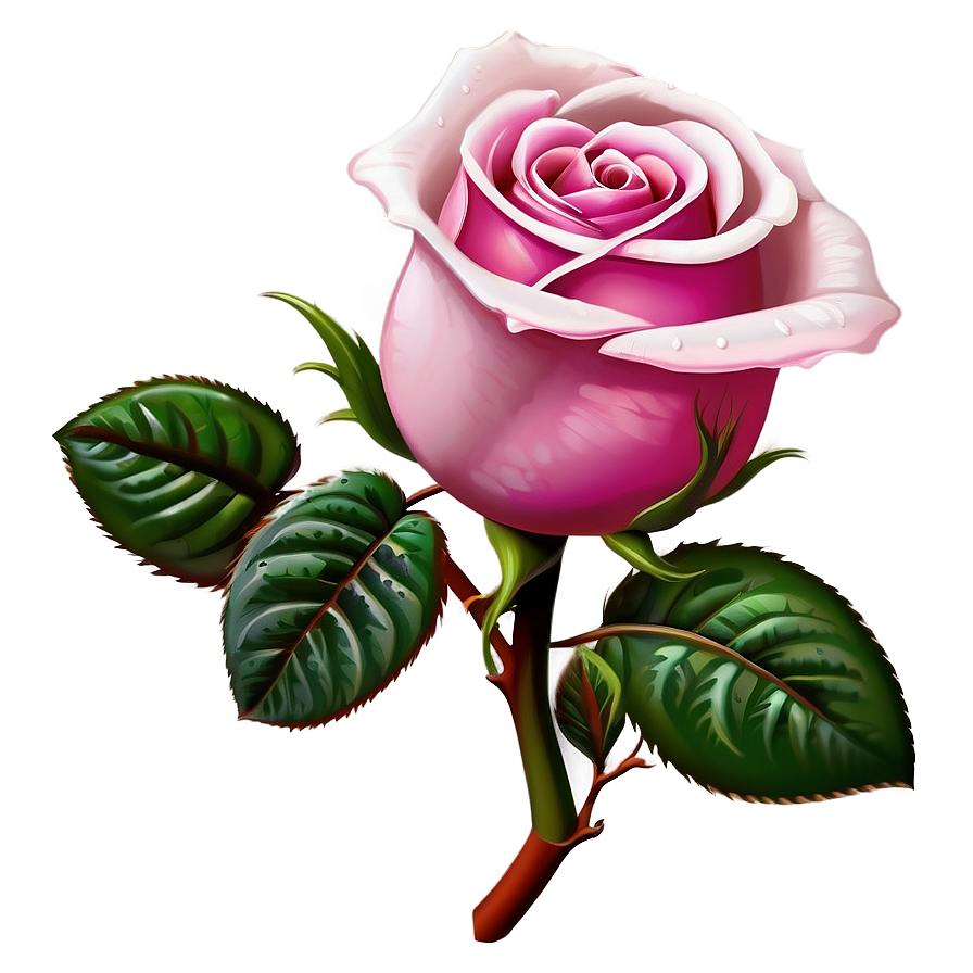 Pink Rose Clipart Png 5 PNG Image