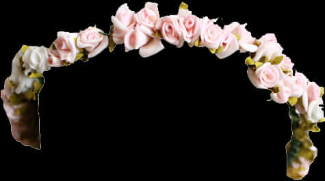 Pink Rose Floral Arch Transparent Background PNG Image