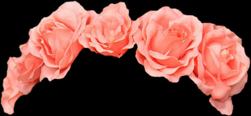 Pink Rose Floral Crown PNG Image