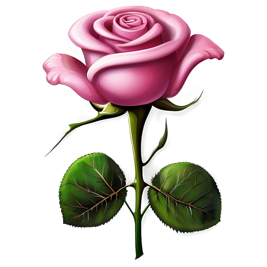 Pink Rose Illustration Png 86 PNG Image