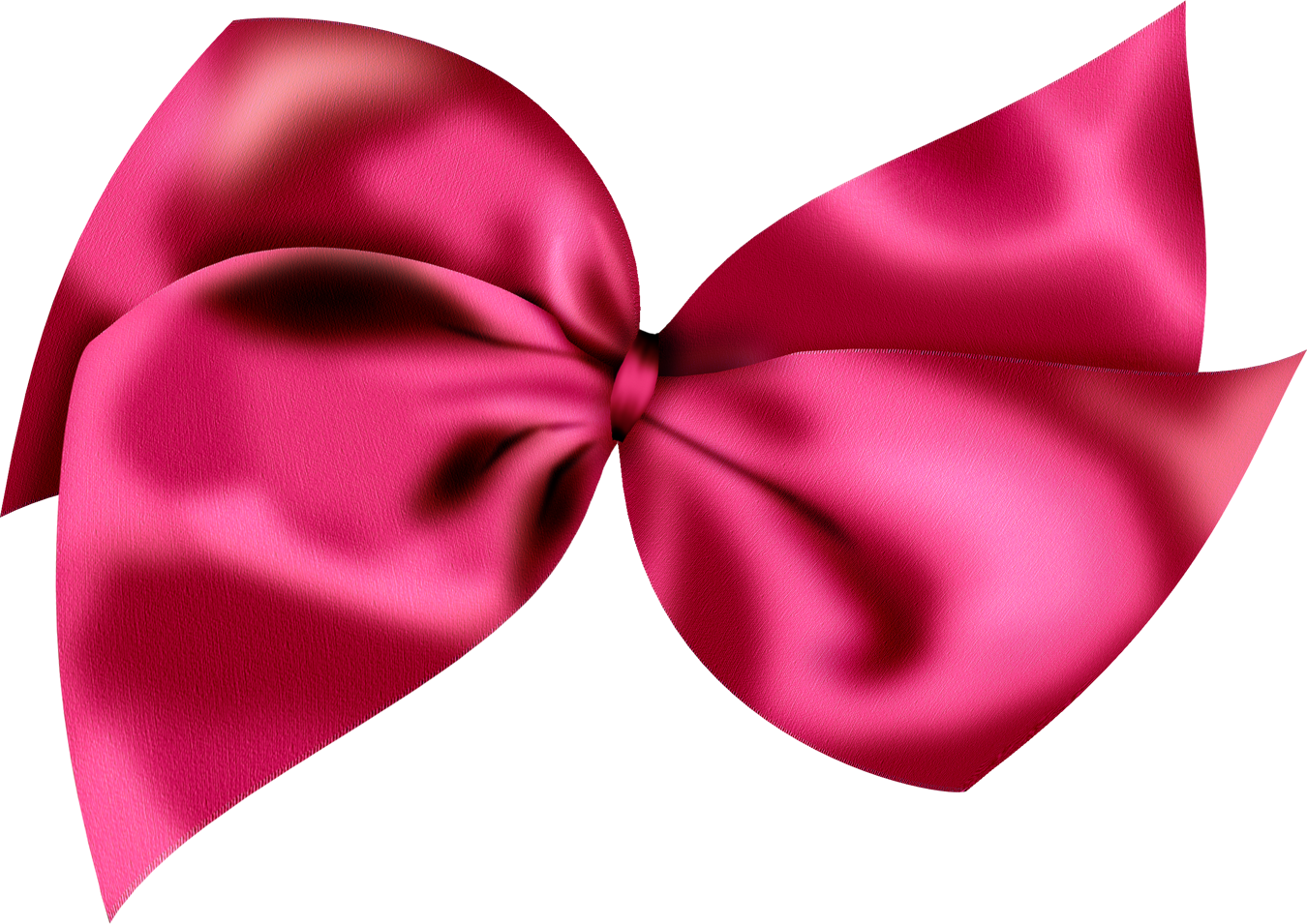 Pink Satin Bow Graphic PNG Image