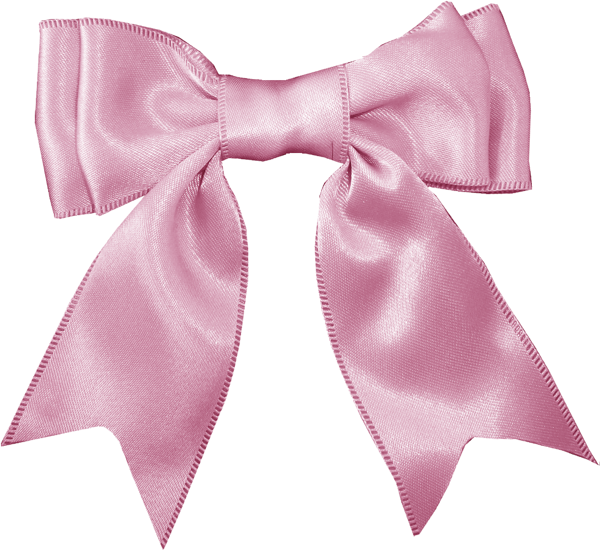 Pink Satin Ribbon Bow PNG Image