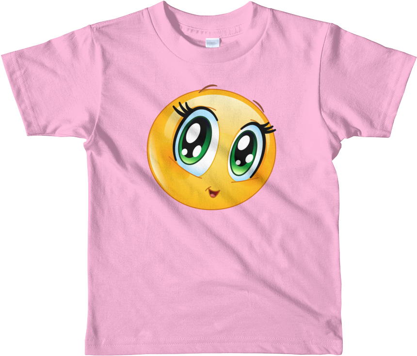 Pink Shirt Cartoon Face Graphic PNG Image