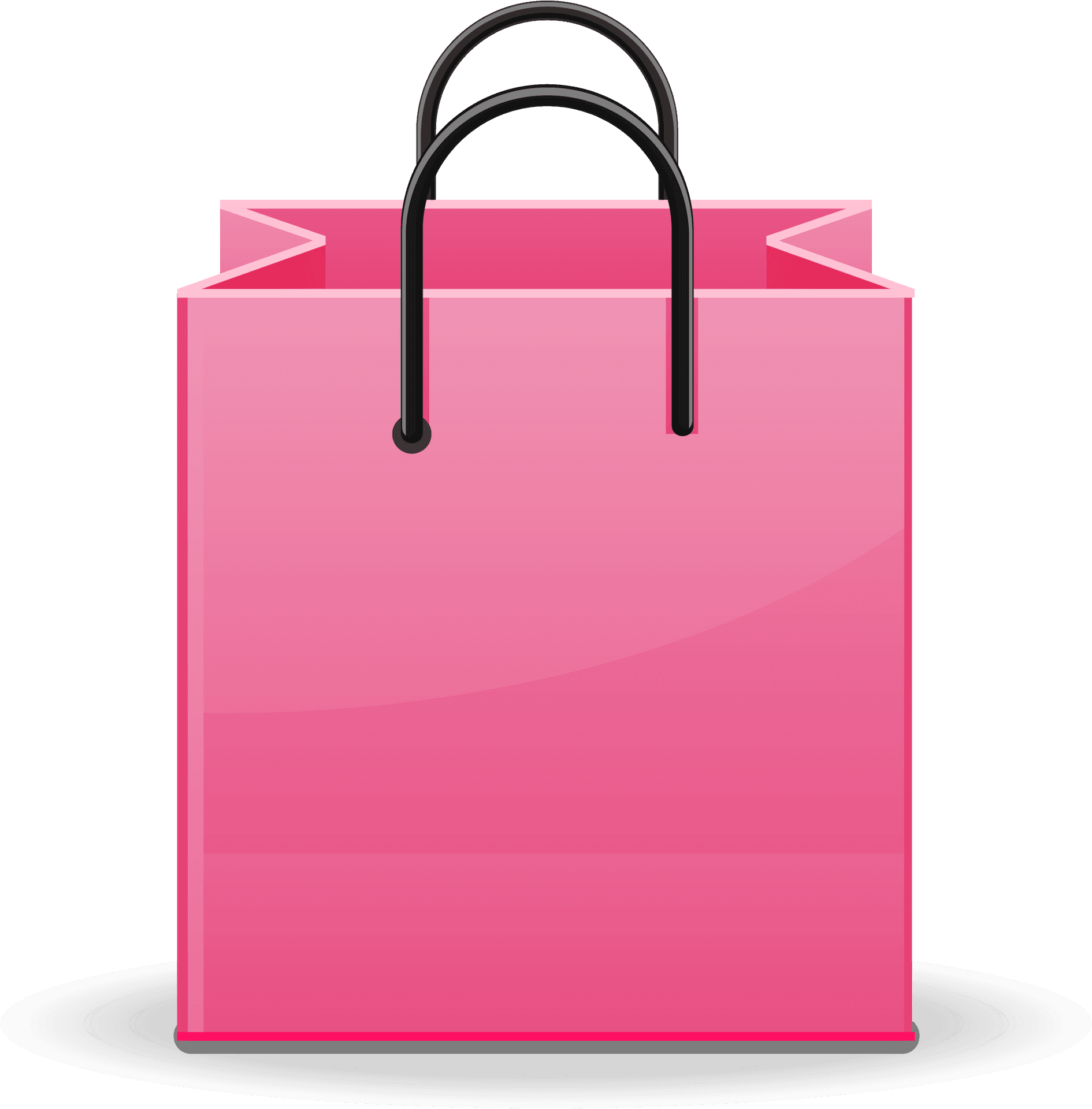 Pink Shopping Bag Vector Illustration PNG Image