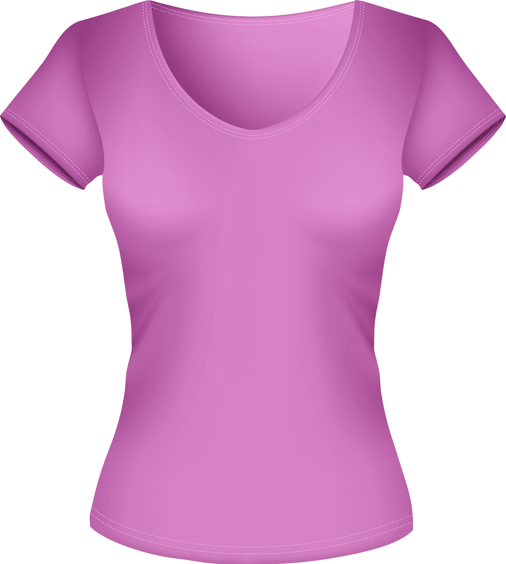 Pink Short Sleeve Blouse Mockup PNG Image