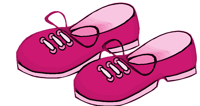 Pink Sneakers Illustration PNG Image