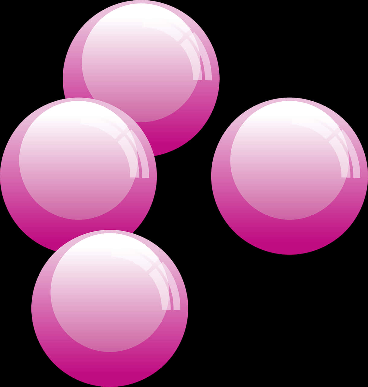 Pink Soap Bubbles Vector Illustration PNG Image