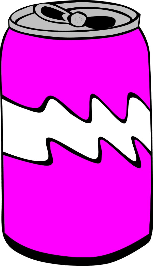 Pink Soda Can Cartoon PNG Image