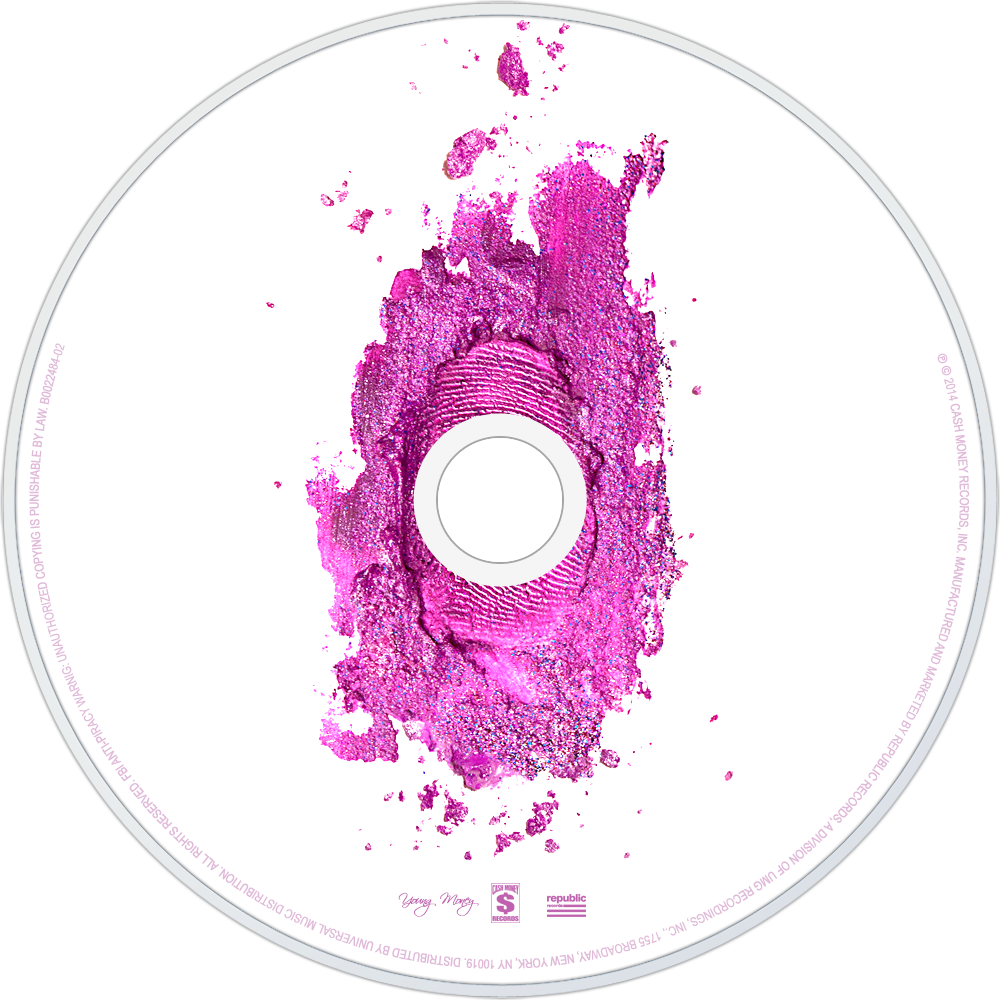 Pink Splattered C D Design PNG Image