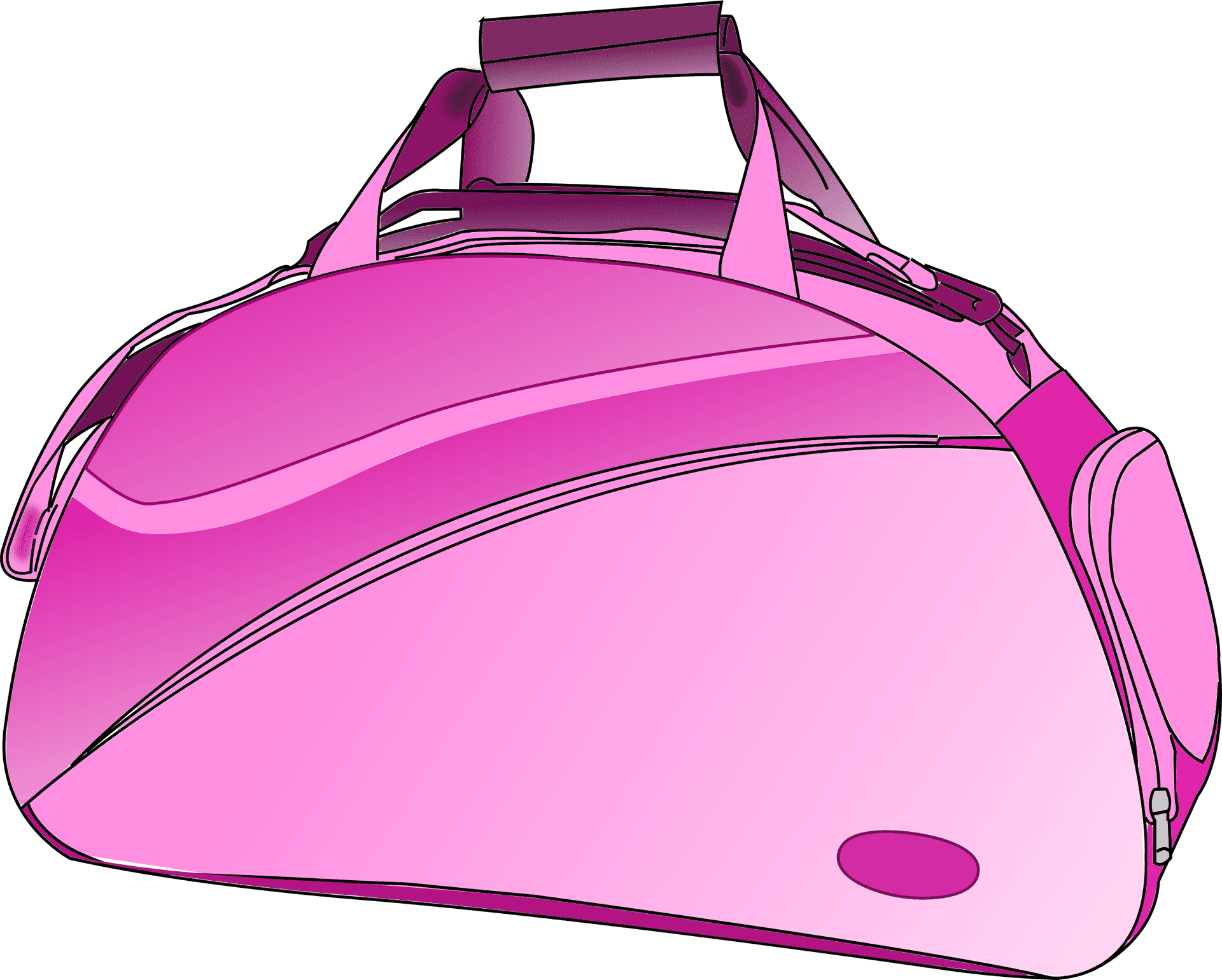 Pink Sports Bag Illustration PNG Image