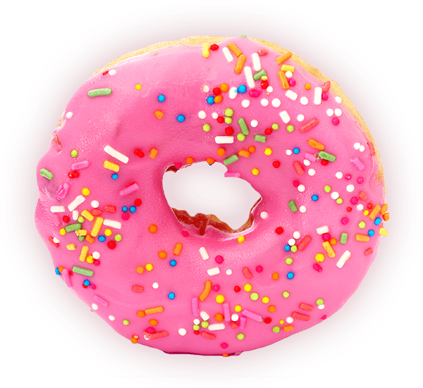 Pink Sprinkled Doughnut.png PNG Image