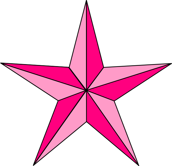 Pink Star Illustration PNG Image