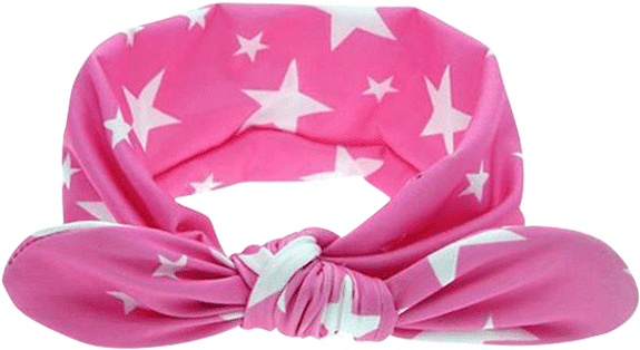 Pink Star Newborn Headband PNG Image