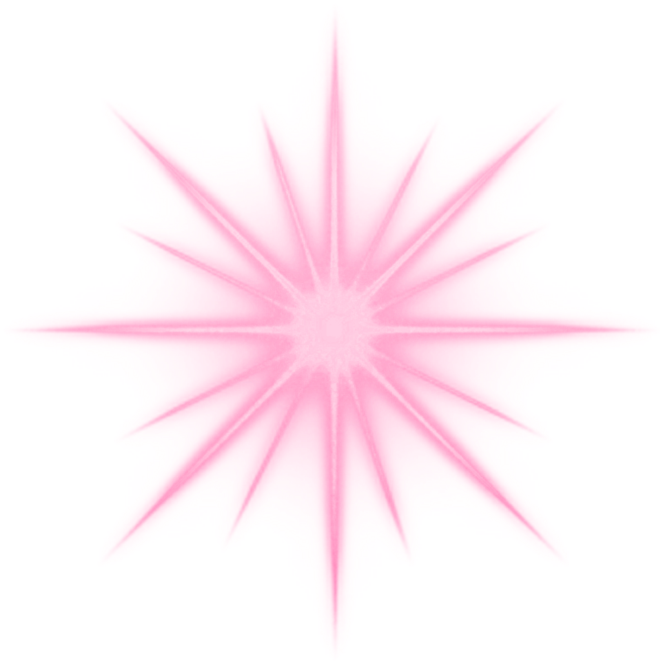 Pink Starburst Fractal Art PNG Image