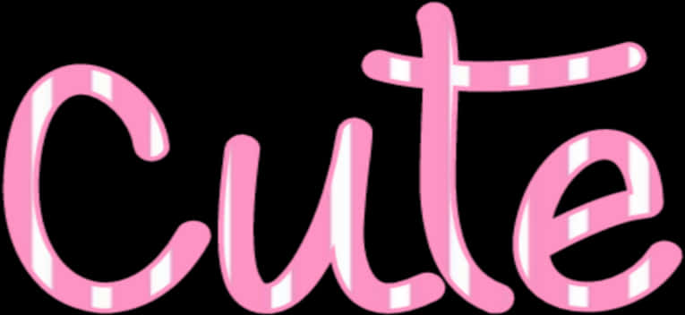 Pink_ Striped_ Cute_ Text_ Graphic PNG Image