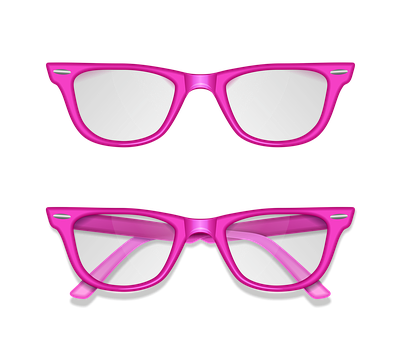 Pink Sunglasses Black Background PNG Image